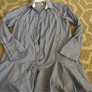 Free people size XS Blue Striped Shirt